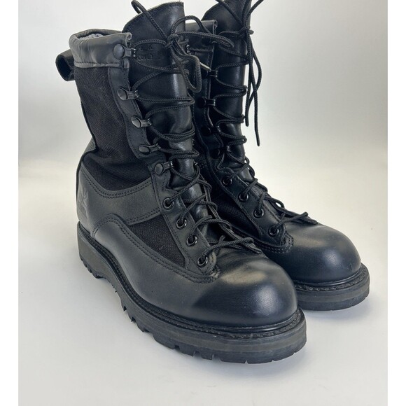 Matterhorn Cove SPO Boots Mens 6 Womens 8 Black Leather Combat GoreTex Steel Toe - Picture 2 of 11